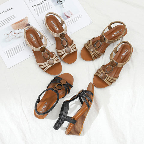 Women's Platform Summer Soft Bottom Mom Plus Sandals