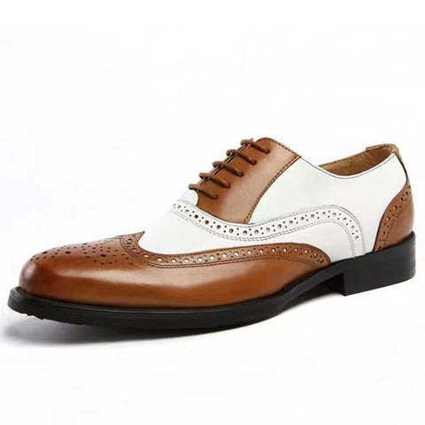 Men's Brogue Plus Size Color Matching Trendy Men's Shoes
