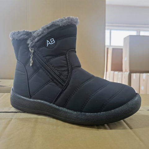 Women's Size Winter Warm Side Zipper Lightweight Snow Boots