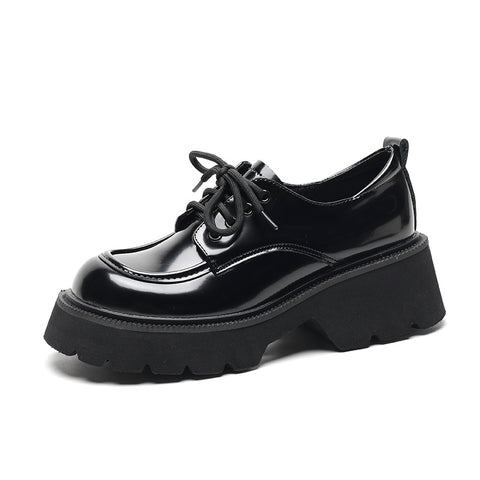 Women's Spring Uniform College Style Lace-up Small Loafers