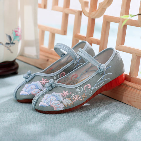 Ancient Style Han Chinese Clothing Jelly Canvas Shoes