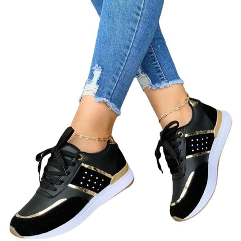 Women's Large Size Thick Bottom Color Matching Sneakers