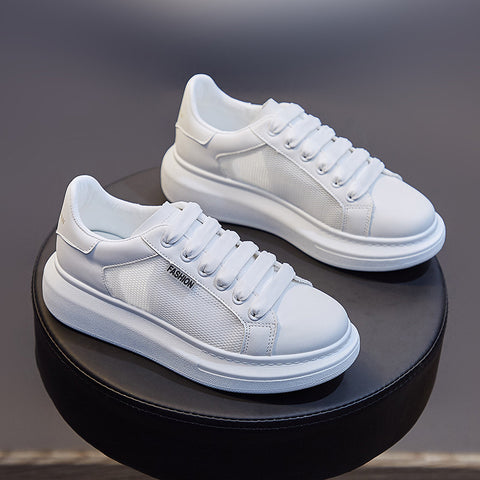Couple's Mcqueen White Female Spring Board Canvas Shoes