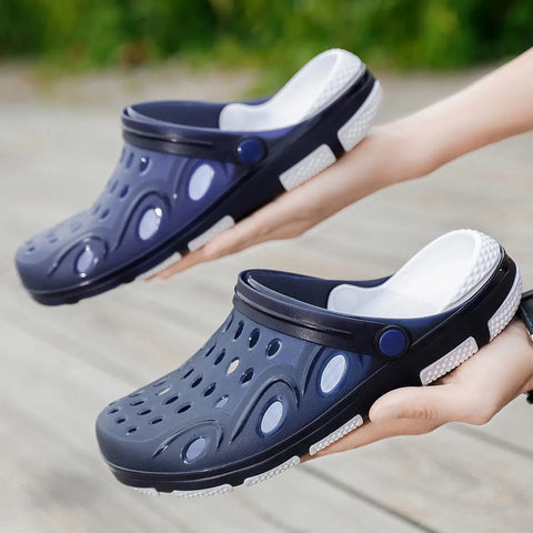 Men's Half Korean Style Jelly Closed Toe Sandals