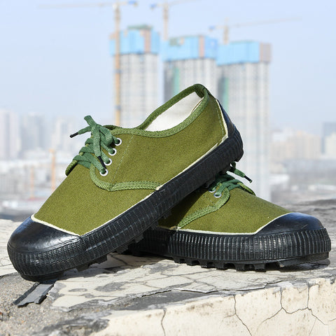 Big Tooth Bottom Yellow Rubber Military Casual Shoes