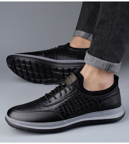 Cool Men's Plus Size Business Buckle Leather Shoes