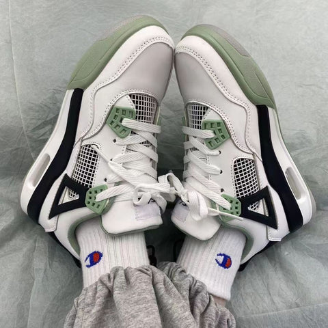 Slouchy Glamorous Creative White-barked Pine Green Sneakers