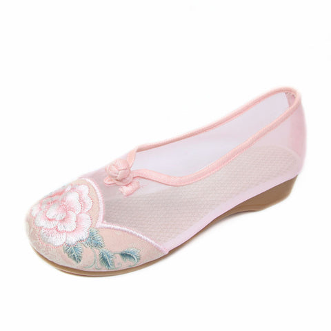 Ancient Style Hanfu Ethnic Embroidered Mother Canvas Shoes