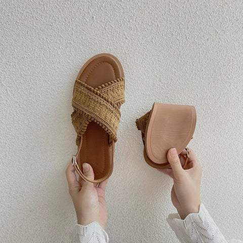 Women's Niche French Flat Design Bohemian Sandals