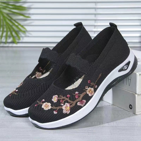 Women's Breathable One Pedal Flying Woven Summer Canvas Shoes