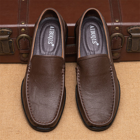 Men's First Layer Cowhide Slip-on Soft Bottom Loafers