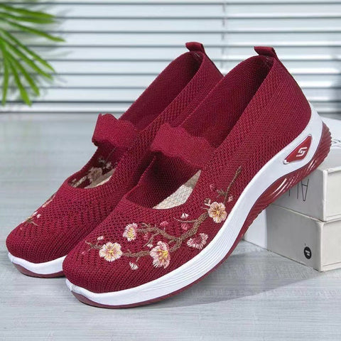 Women's Breathable One Pedal Flying Woven Summer Canvas Shoes