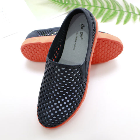 Men's Fashion Outdoor Indoor Two-color Hollow Coast House Slippers