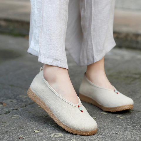 Autumn Ethnic Style Cloth Slip-on Ancient Canvas Shoes