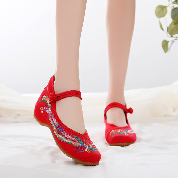 Women's Phoenix Embroidered Ethnic Style Ancient Canvas Shoes