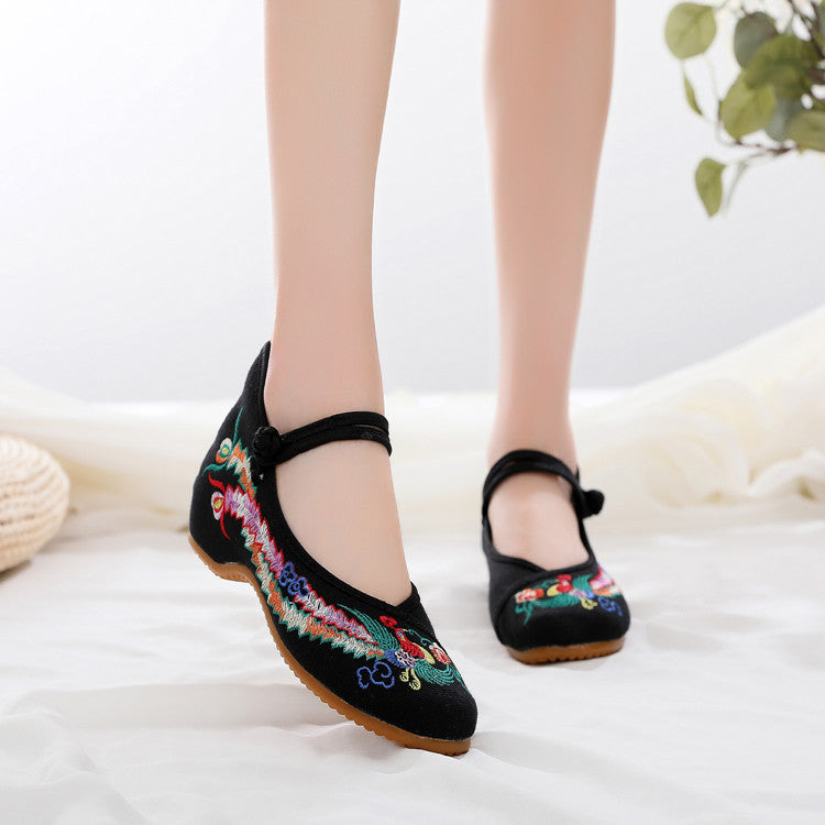 Women's Phoenix Embroidered Ethnic Style Ancient Canvas Shoes
