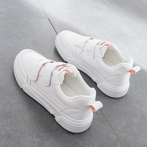 Women's Spring Velcro White Korean Breathable Sneakers