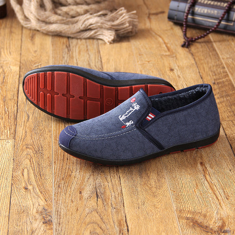Men's Round Toe Fashion Pumps Sleeve Casual Shoes