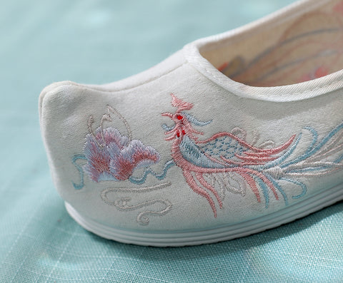 Increasing Insole Bow Antique Embroidered For Canvas Shoes
