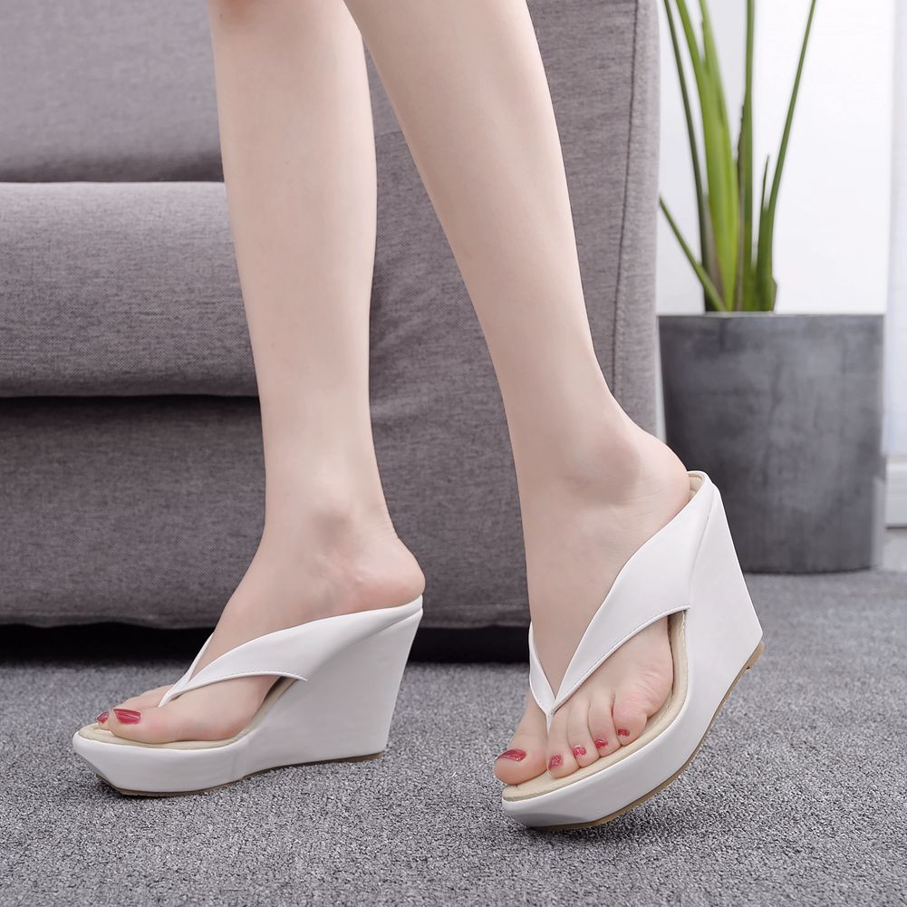 Women's Size Wedge Flip-flops Summer Muffin Platform Sandals