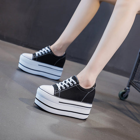 Women's Platform Height Increasing Insole Thick-soled Fashionable Casual Shoes