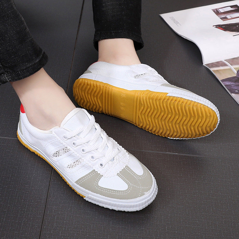 Men's Mesh Volleyball Low-top Tendon Sole Couple Canvas Shoes
