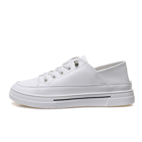 Charming Women's Two-way White Flat Lightweight Casual Shoes