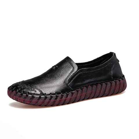 Trendy Versatile Bottom Breathable Elders Grandma Leather Shoes