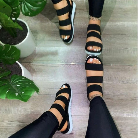 Graceful Women's Summer Flat Peep Toe Sandals