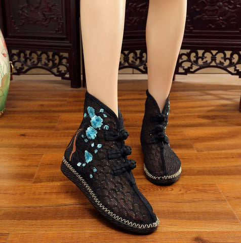 Women's Stitching Lace Breathable Ethnic Style Chinese Frog Sandals