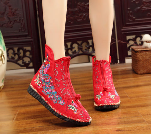 Women's Flat Ethnic Style Boots