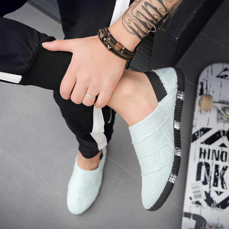 Glamorous Men's Korean Trendy Slip-on Breathable Loafers