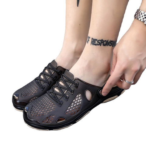 Men's Beach Outdoor Two-way Travel Hole Hollow Sandals