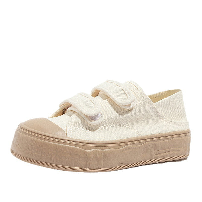 Women's Cute Velcro Thick Bottom Two-way Wear Canvas Shoes