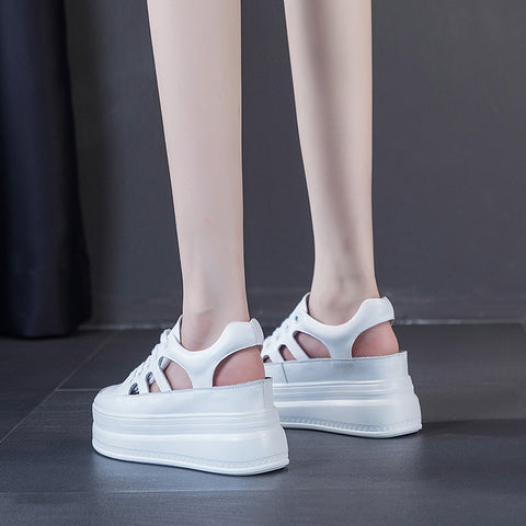 Women's Hidden Platform Toe Cap Wedge Summer Skim-fit Sandals