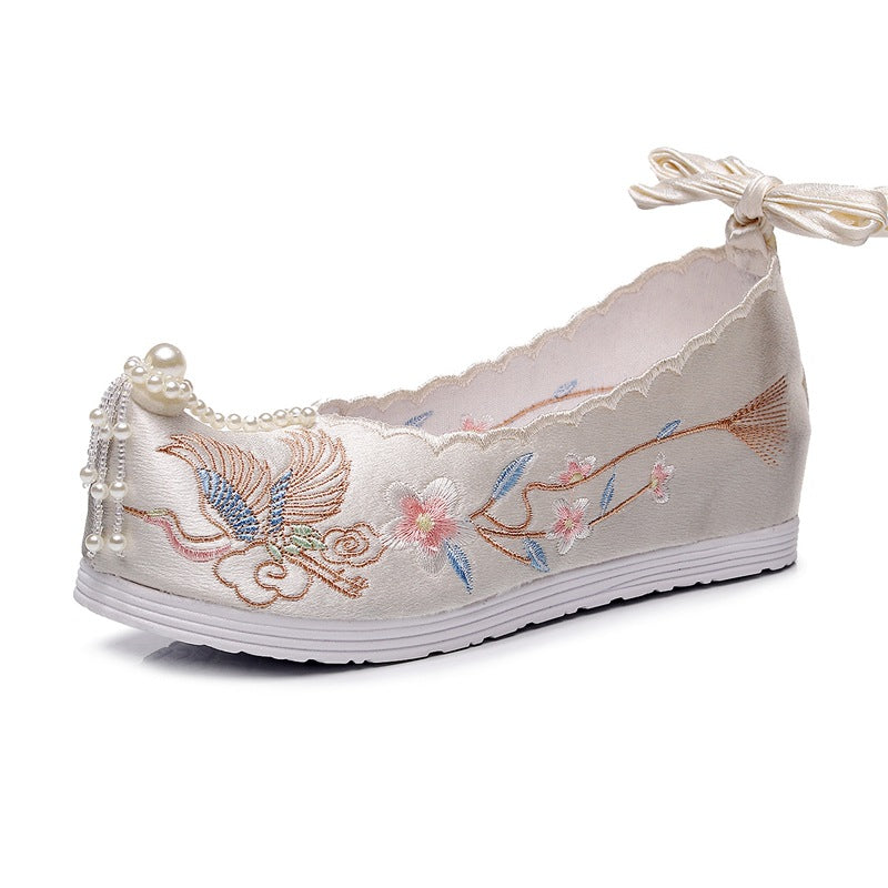Women's Han Chinese Clothing Tassel Decoration Canvas Shoes