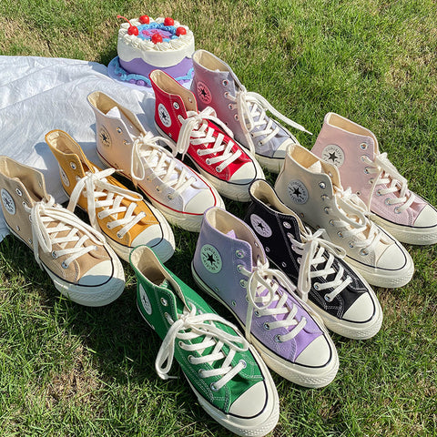 Stylowe damskie cukierki koreańskie buty płócienne uliczne