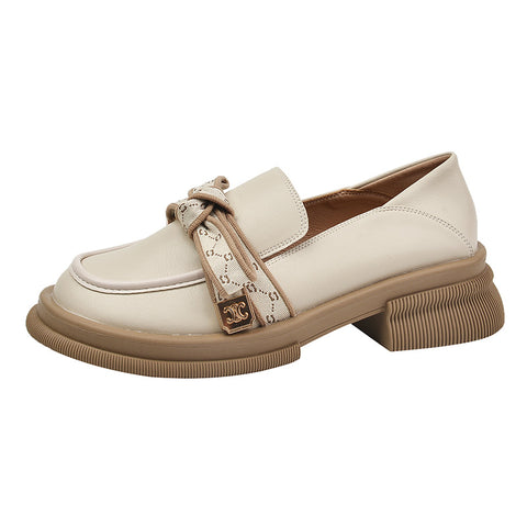 Women's Preppy Style For Chunky Plus Sizes Loafers