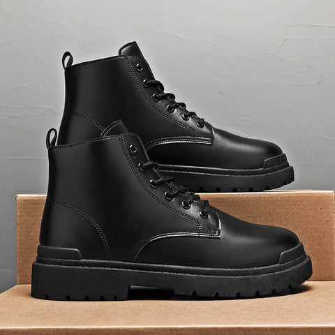 Men's British Style Black All-matching Trendy Boots