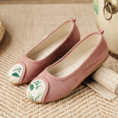 Women's Ethnic Style Old Beijing Cloth Shallow Canvas Shoes