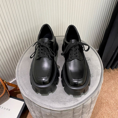Zapatos de cuero Retro Liu Wen British College Style