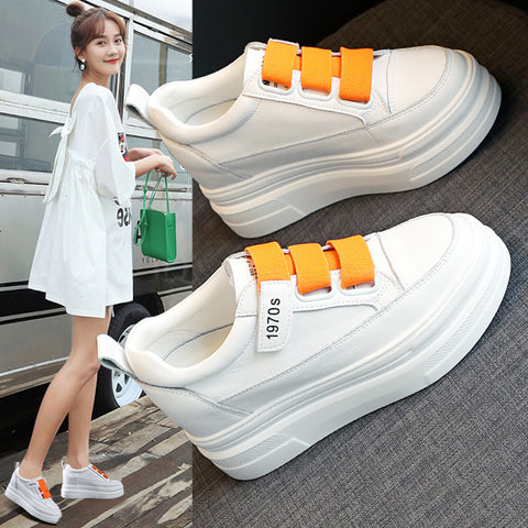 Women's Hidden White Summer Thin Breathable Platform Casual Shoes