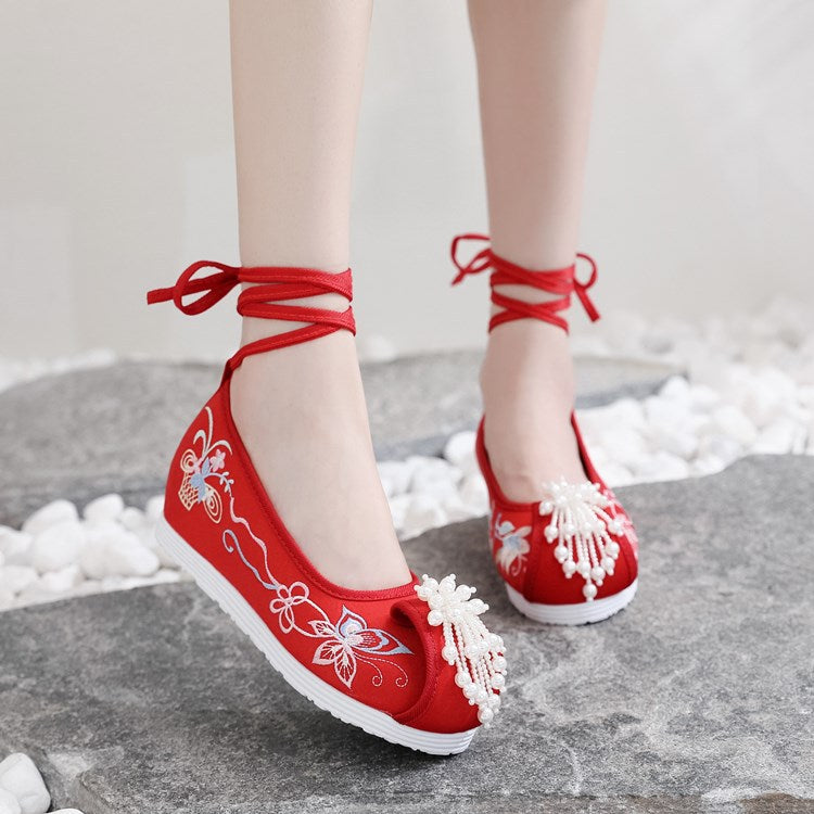 Women's For Han Chinese Clothing Invisible Canvas Shoes