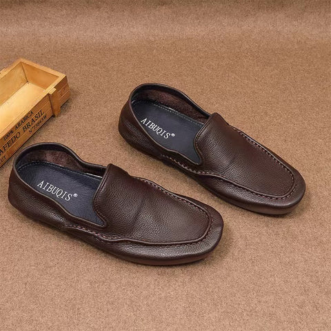 Trendy Men's Genuine Soft Bottom Slip-on Men's Shoes