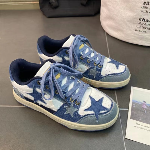 Men's Star Pattern Breathable Couple Air Force Sneakers