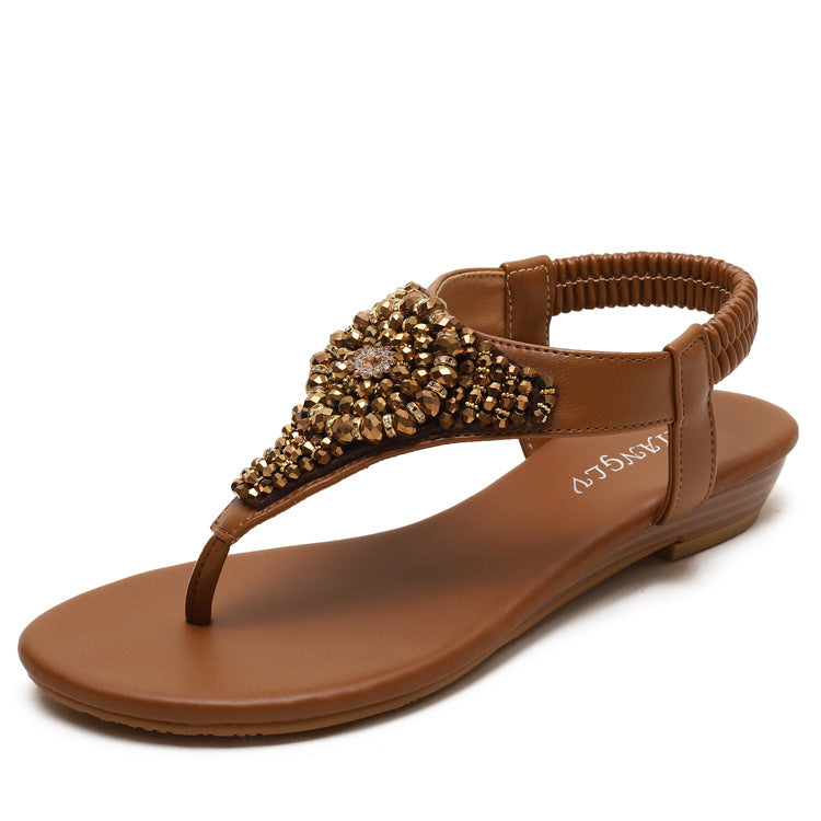Women's Summer Rhinestone Fairy Style Simple Sandals