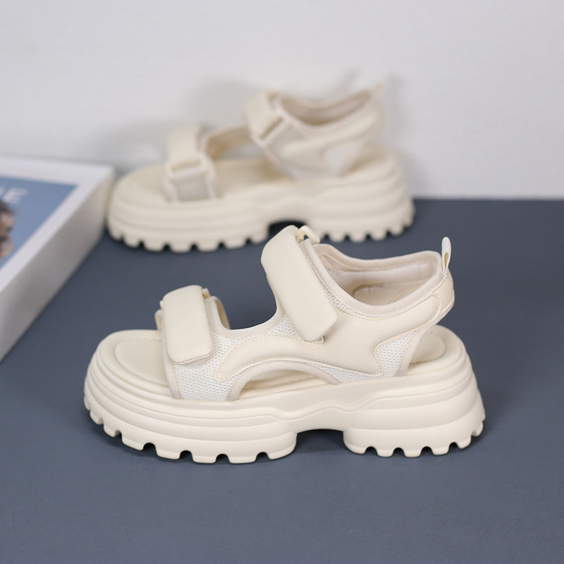 Women's Korean Platform Summer Velcro Open Toe Sandals