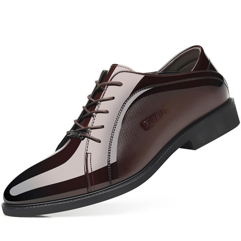 Men's British Style Black Business Formal Versatile Leather Shoes