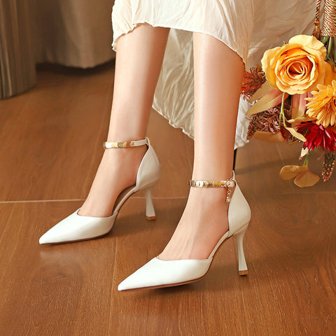 Women's High Pointed Toe Shallow Mouth Stiletto Sandals