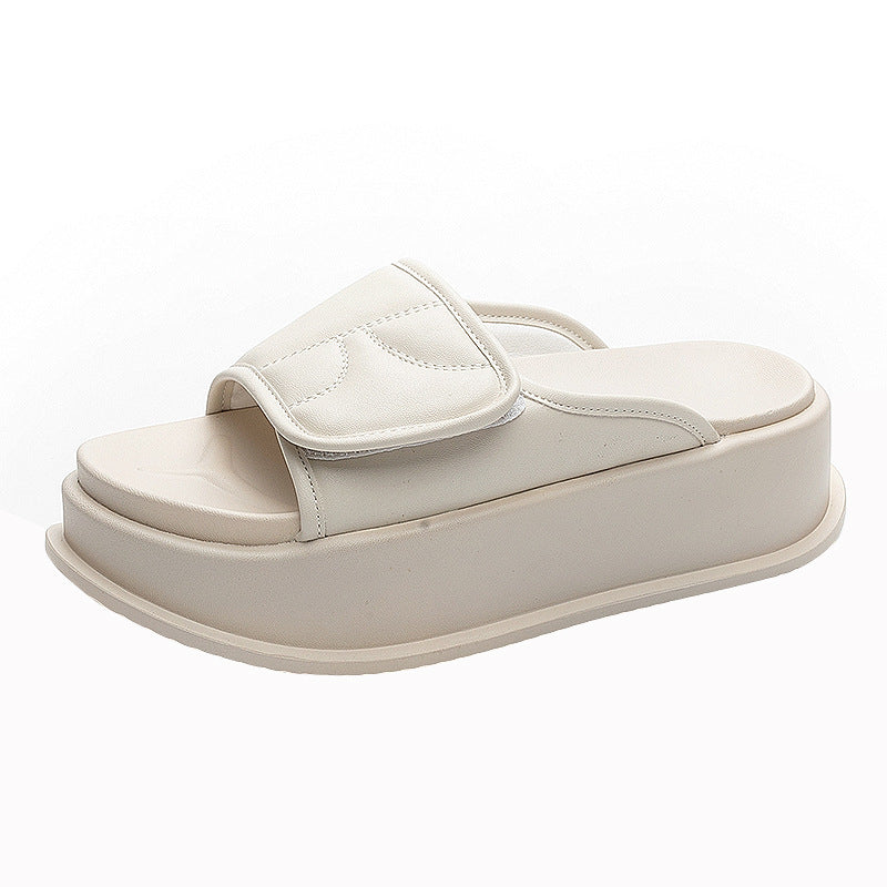 Women's Velcro Platform Summer Wear All-matching Fashion Slippers